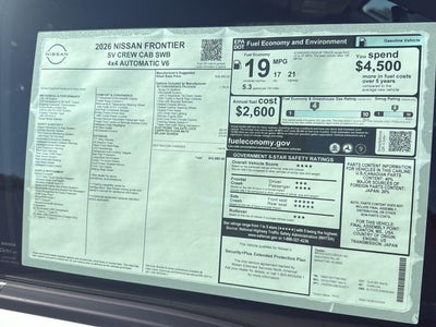 2026 Nissan Frontier Crew Cab SV