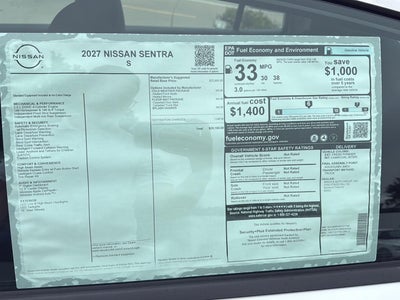 2027 Nissan Sentra S