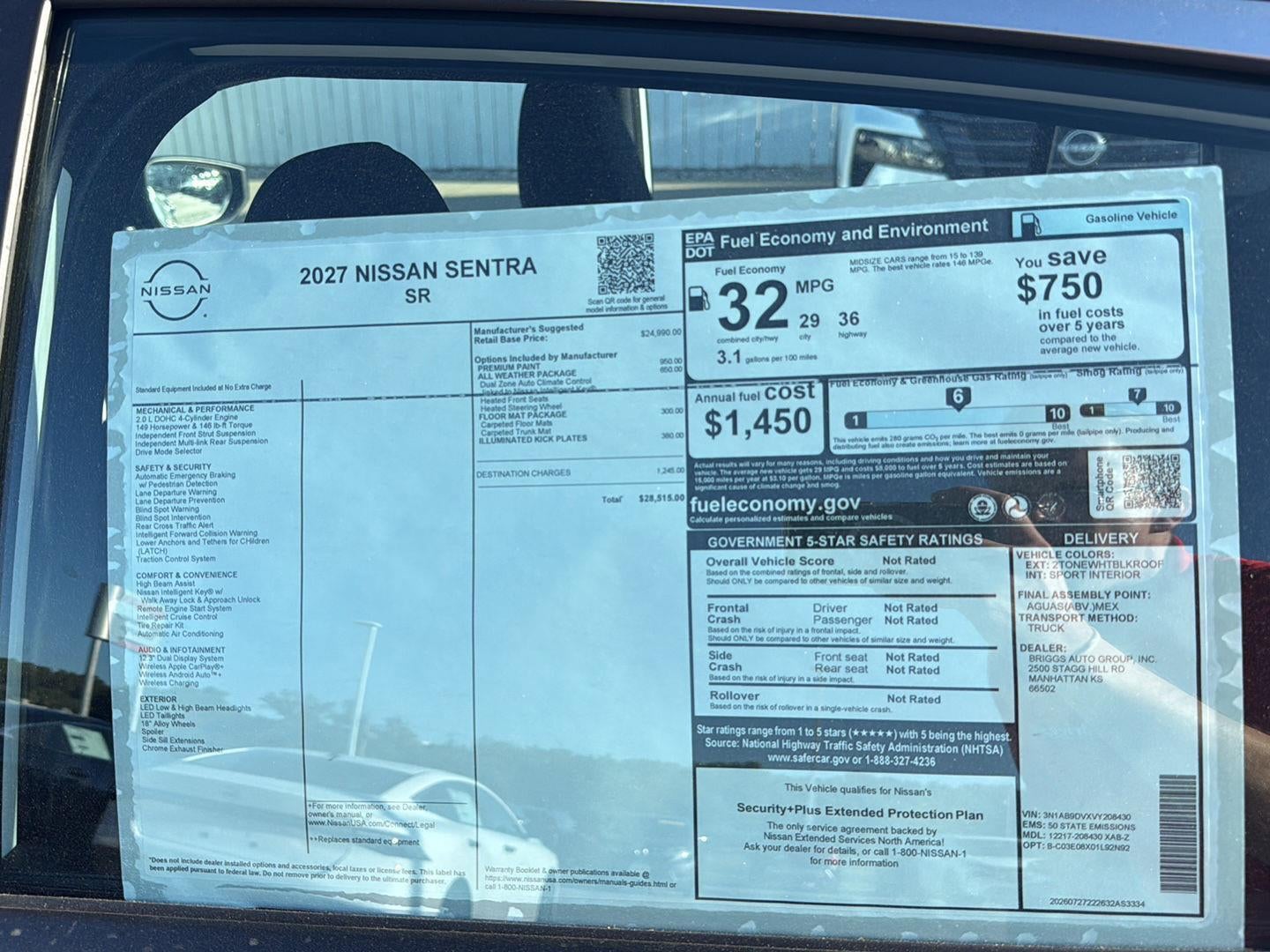 2027 Nissan Sentra SR