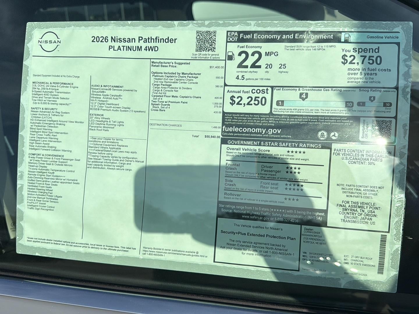 2026 Nissan Pathfinder Platinum