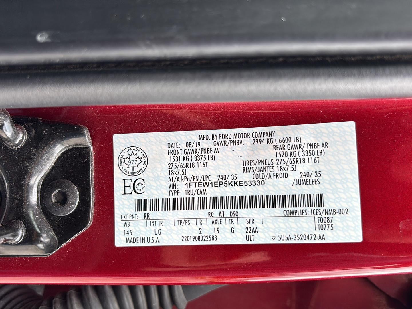 2019 Ford F-150 XLT