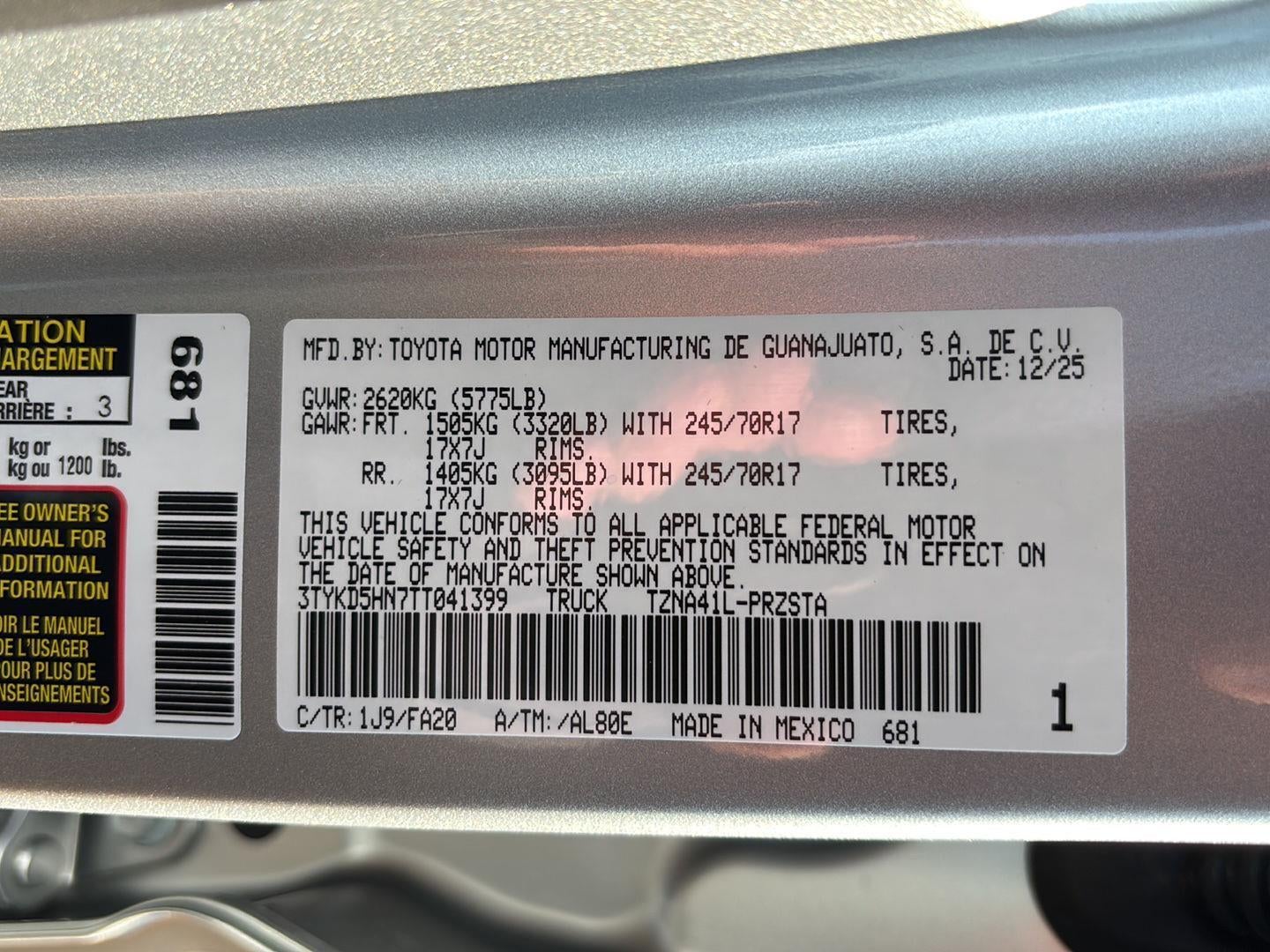 2026 Toyota Tacoma SR