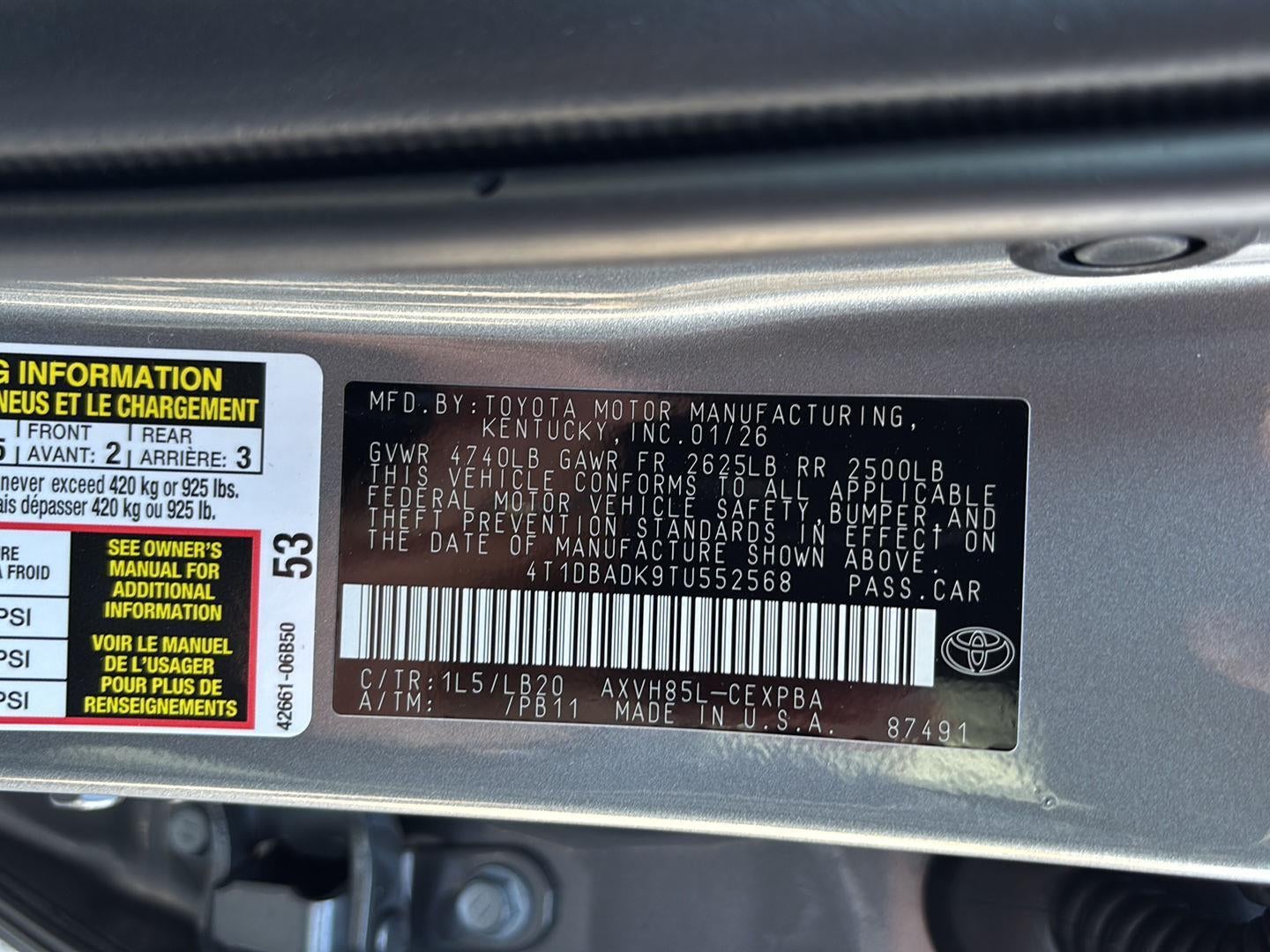 2026 Toyota Camry XSE AWD