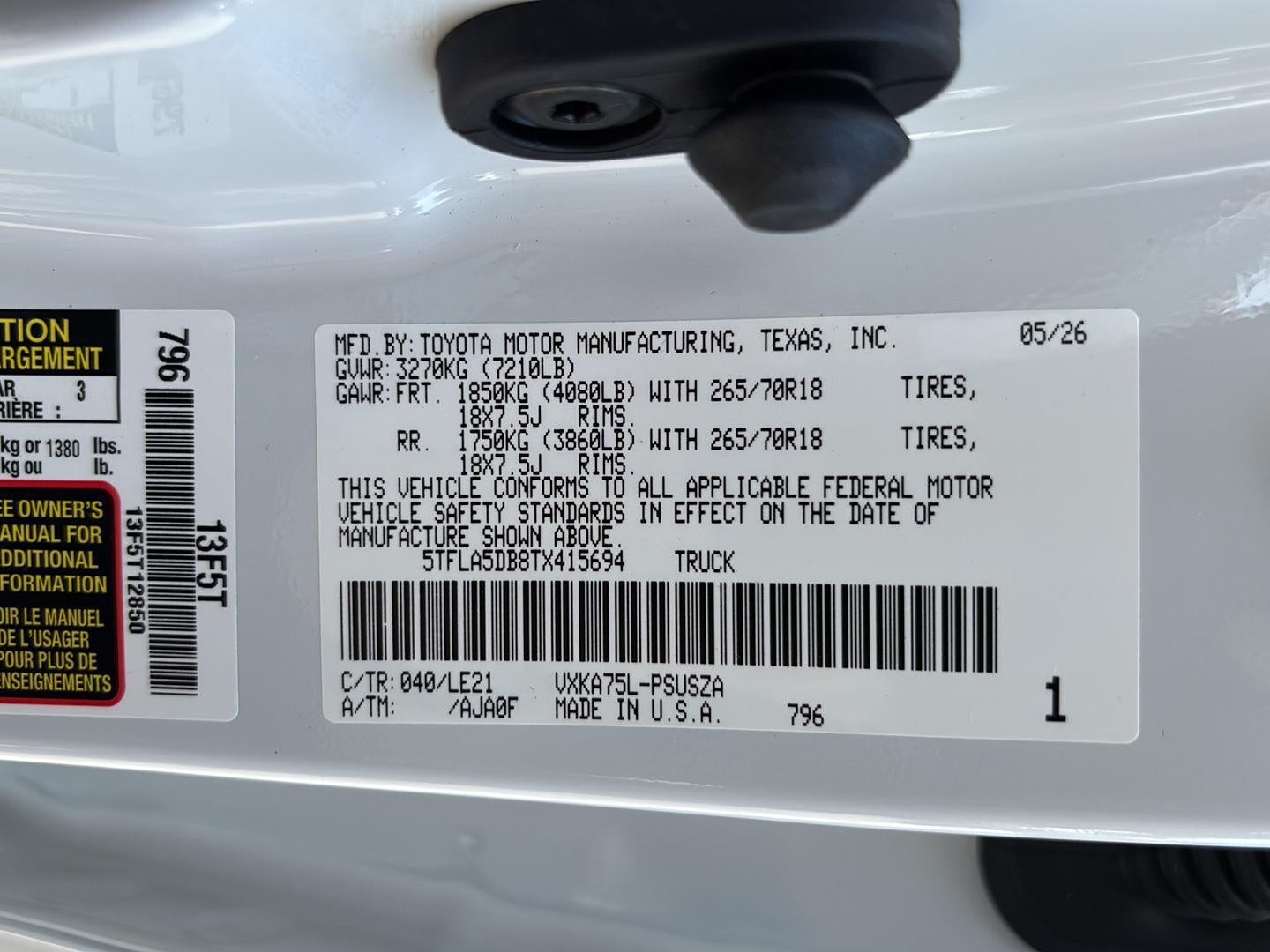 2026 Toyota Tundra SR5