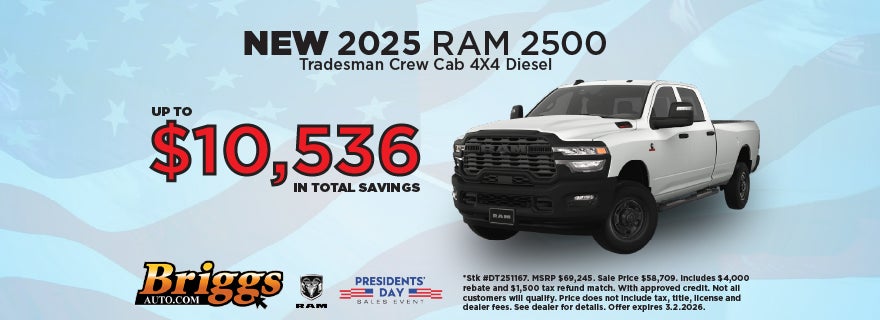 New 2025 RAM 2500 Tradesman Crew Cab 4X4 Diesel