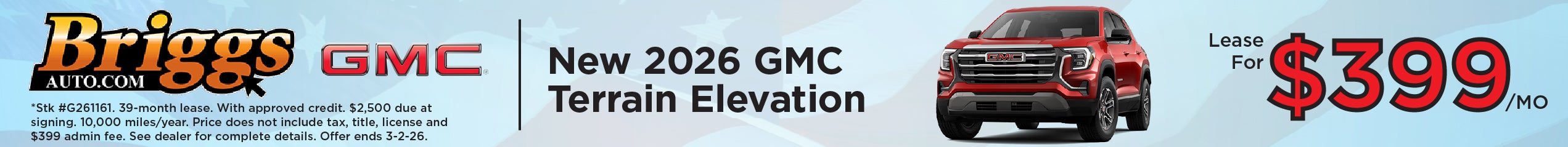 New 2026 GMC Terrain ELevation 