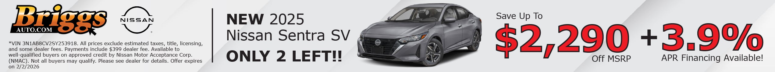 2025 Nissan Sentra SV