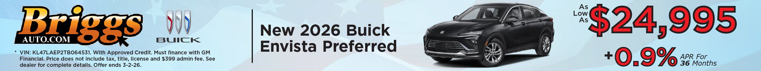 New 2026 Buick Envista Preferred
