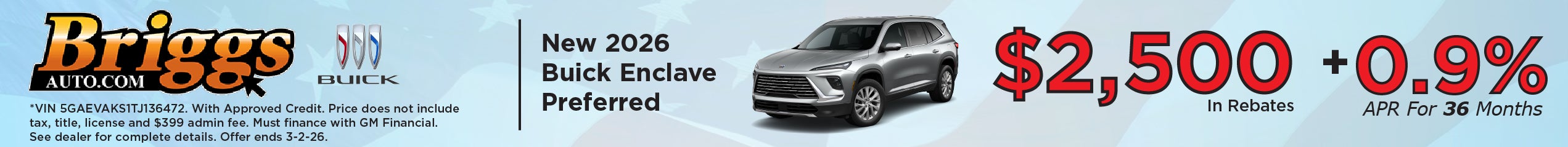 New 2026 Buick Enclave Preferred