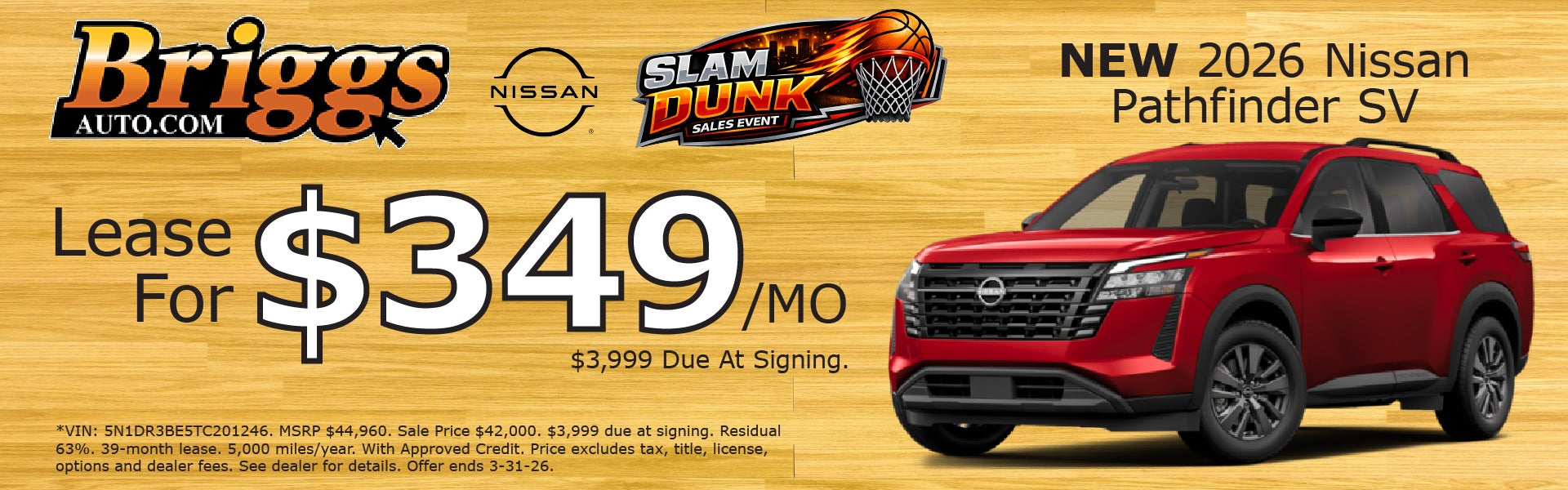 New 2026 Nissan Pathfinder SV