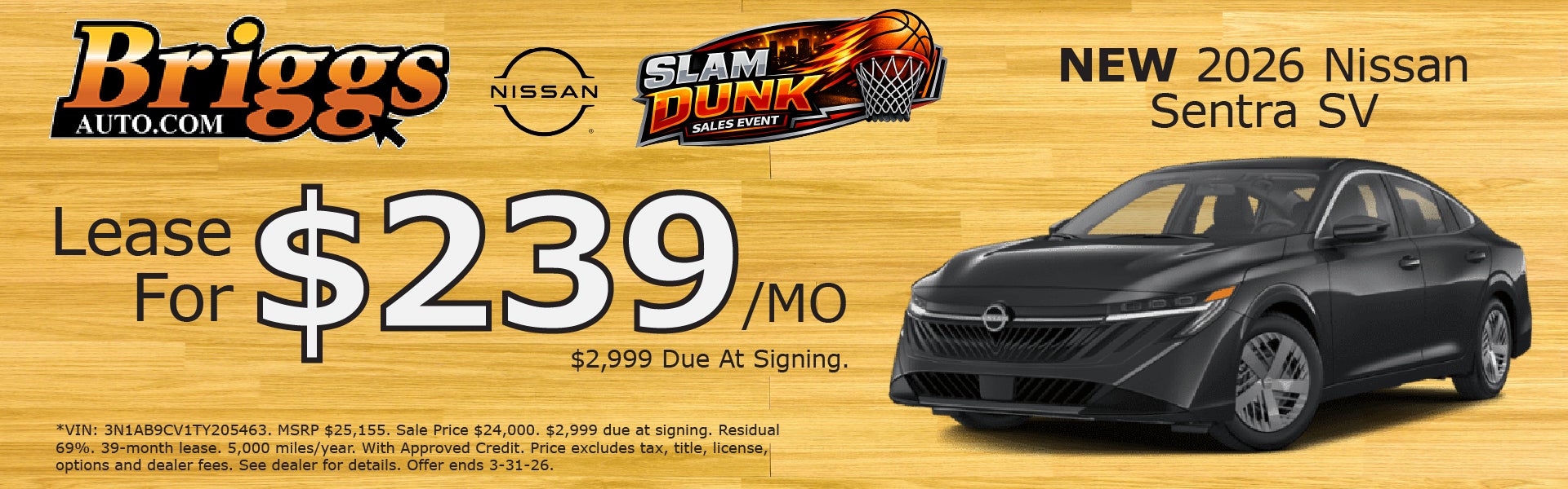 New 2026 Nissan Sentra SV