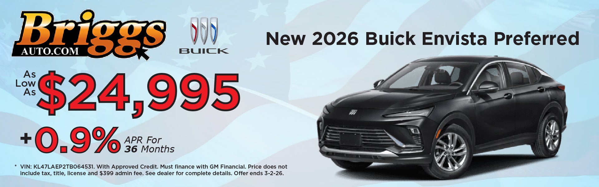 New 2026 Buick Envista Preferred