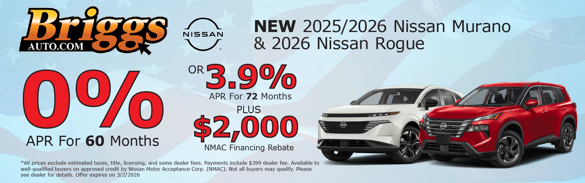 2025/2026 NISSAN MURANO & 2026 ROGUE